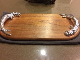 $20 Wood Western Antler Long Oval Cutting Board