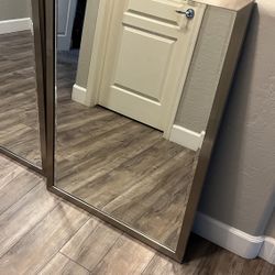 Brushed Nickel Mirrors. Very Good Condition. 