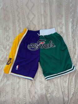 2008 NBA The Finals Split Lakers Celtics Basketball Shorts
