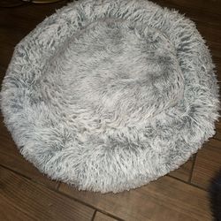 FurHaven Calming Cuddler Donut Pet Bed - Mist Gray 36"