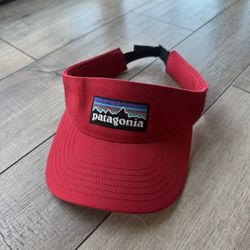Patagonia Red Visor Hat – Adjustable – Excellent Condition