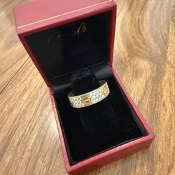 CARTIER Love Ring (18K- Yellow Gold- 66 Brilliant Cut Diamonds)