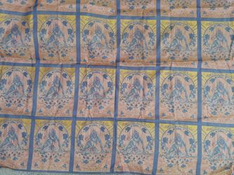 Tibetan guru rinpoche fabric wall hanging