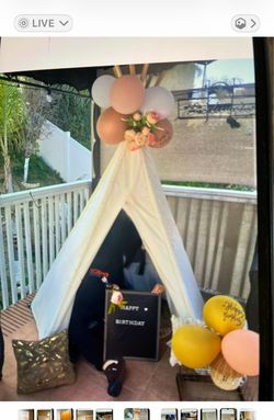 White Play Teepee Tent