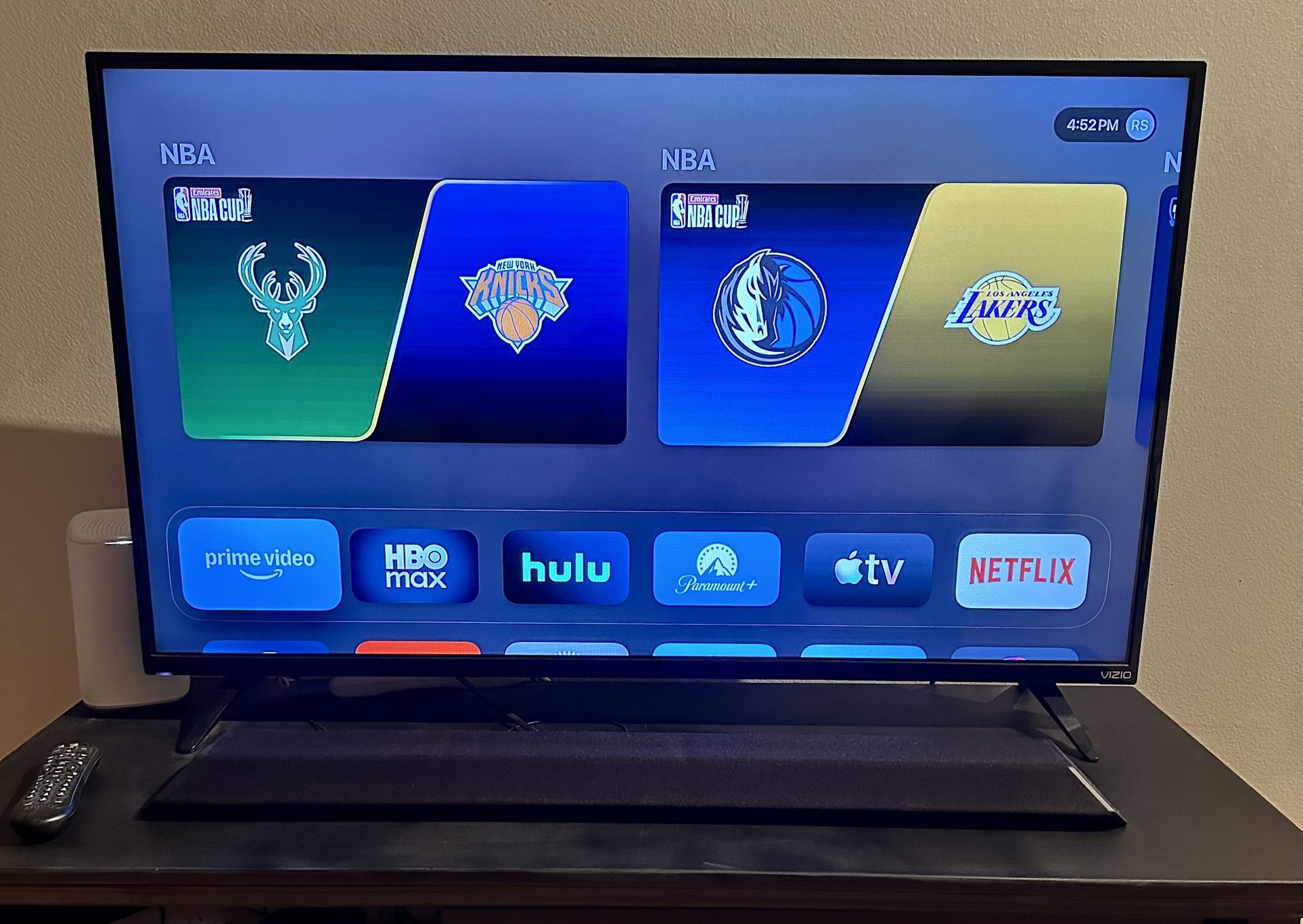 Vizio 50” TV With Soundbar