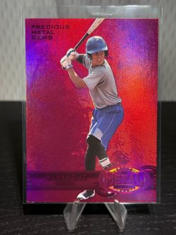 RB-22 Wilman Diaz 2021 SkyBox Metal Universe Champions - 1997-98 Retro Red Precious Metal Gems 074/100