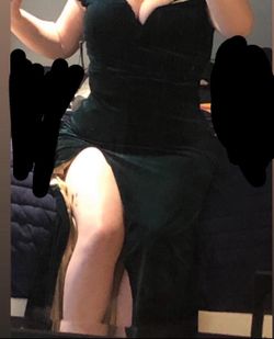 City studio velvet Green dress homecoming/Prom dress!