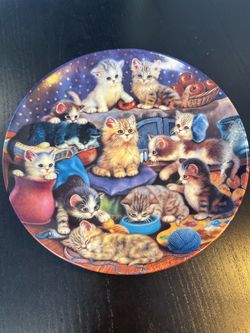 Bradford Exchange “Frisky Business” Kitten Collector Plate – Jürgen Scholz