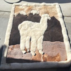 100% Alpaca Fur Tapestry Wall Hanging Decor Or Rug