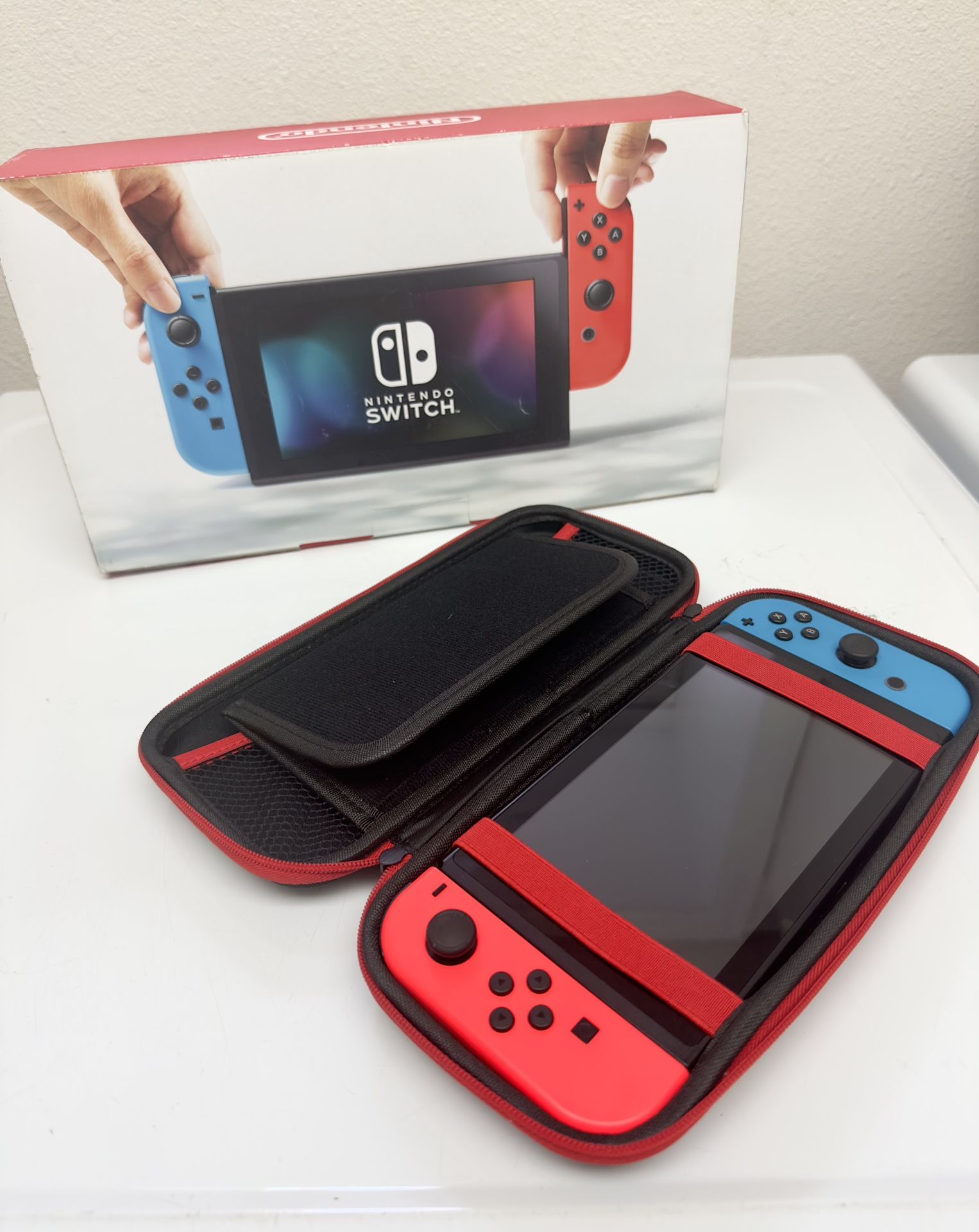 Nintendo Switch (original) with case