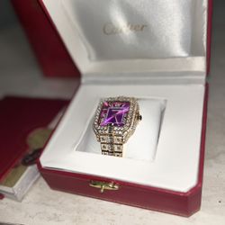 Cartier Moissanite Watch.