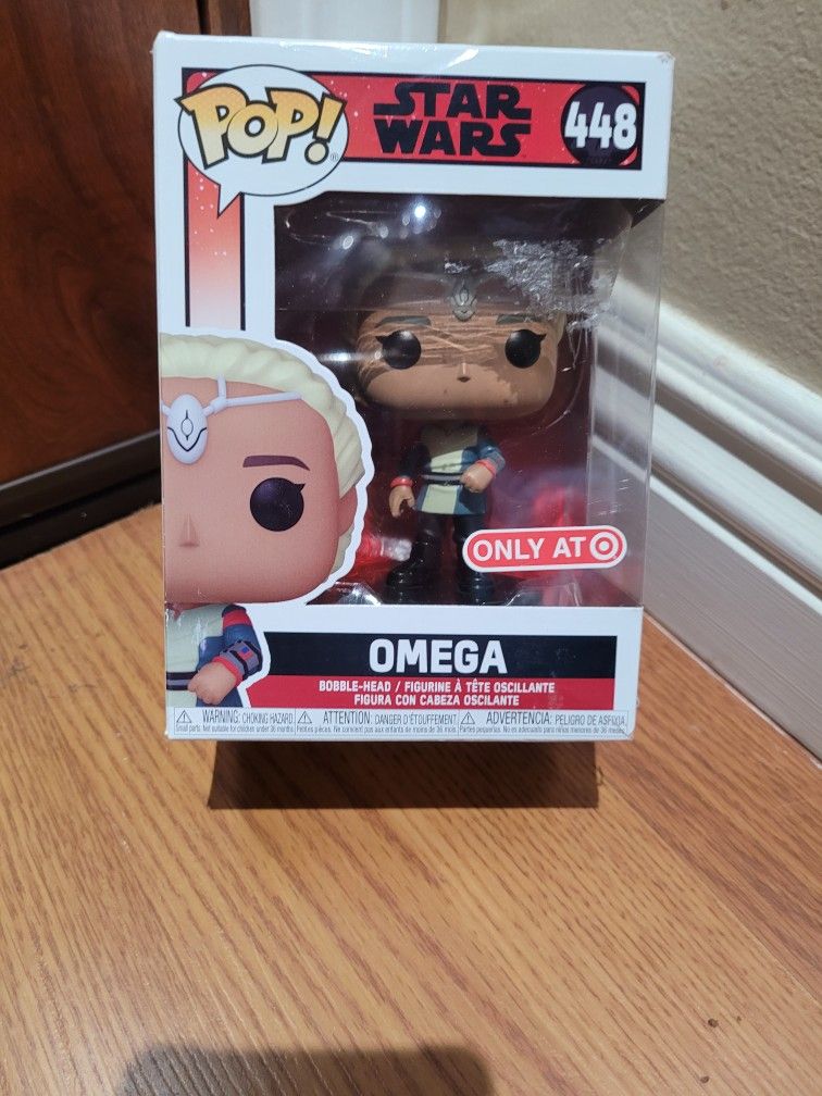 FUNKO POP! STAR WARS OMEGA! BRAND NEW IN BOX! HAS SONE STICKER RESIDUE!