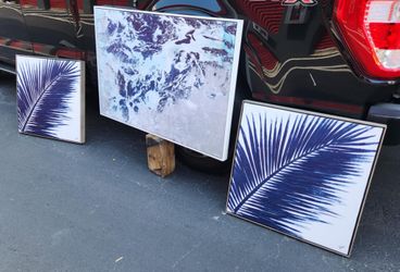 ‼️ 3 Home Wall Decor Square Paintings 
3.11x2.28 
2.4x2.4

Delivery fee