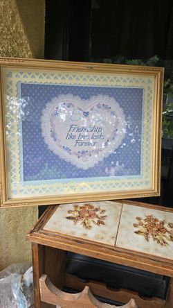 Vintage Cottage Core Heart Friendship Wall Art Ducks