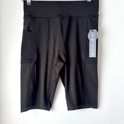 Black Activewear Shorts, Large 