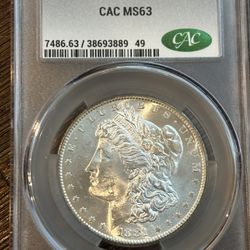 1881-S Morgan Silver Dollar – CAC MS63