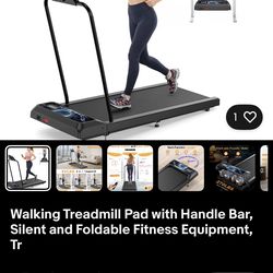 NEW OPEN BOX / NUEVO CAJA ABIERTA ! Walking Treadmill Walking Pad with Handle Bar, Silent and Foldable