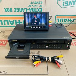 SYMPHONIC WF802 DVD VHS VCR Recorder COMBO Player AV Cable Tested Works. Great working condition and well maintained. No remote included. Check all be