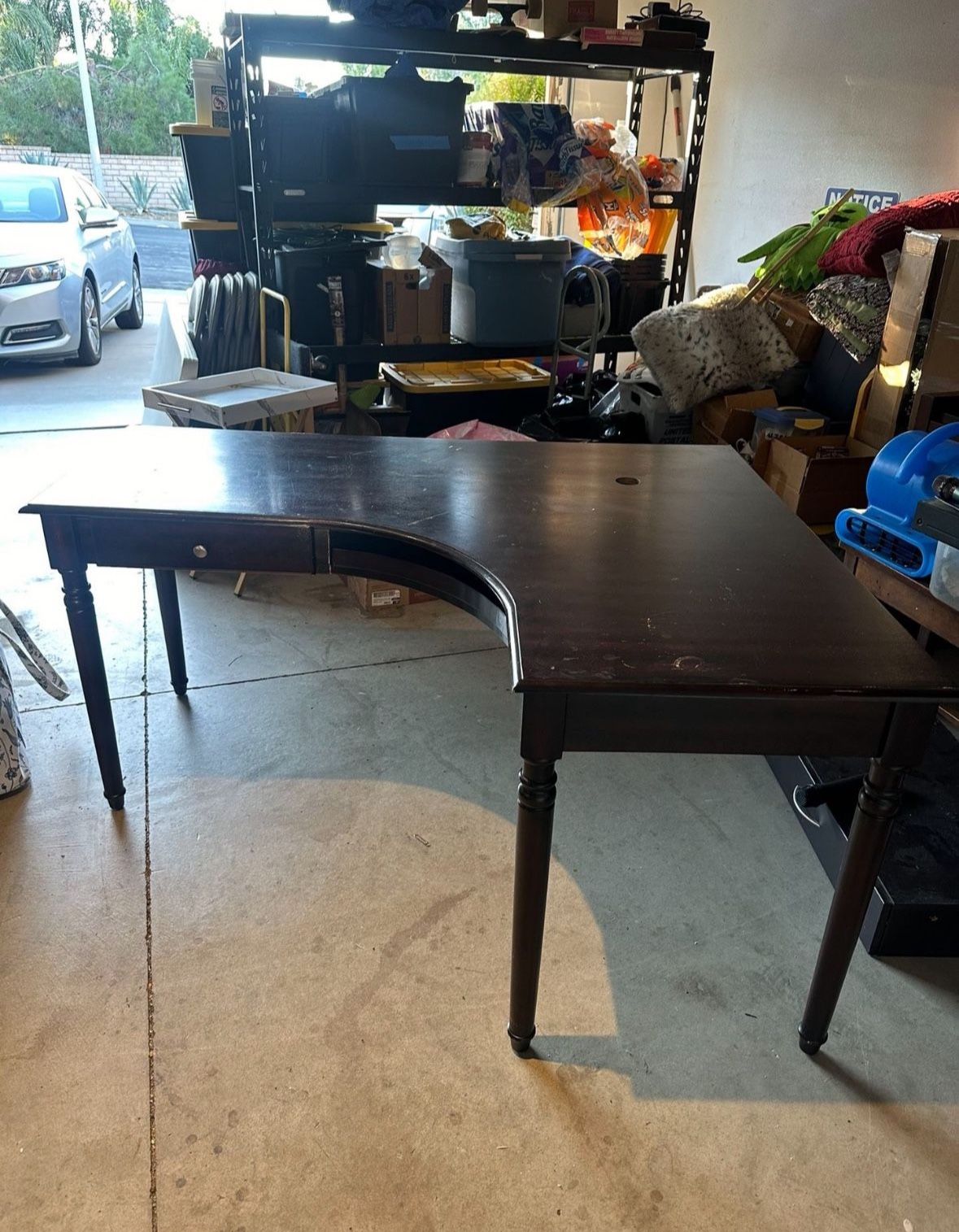 Dark Brown Corner Desk
