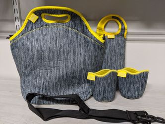 Lunch bag and water holders.