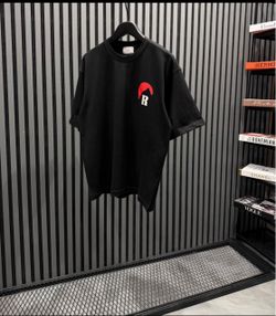 Rhude Black Oversized Graphic T-Shirt