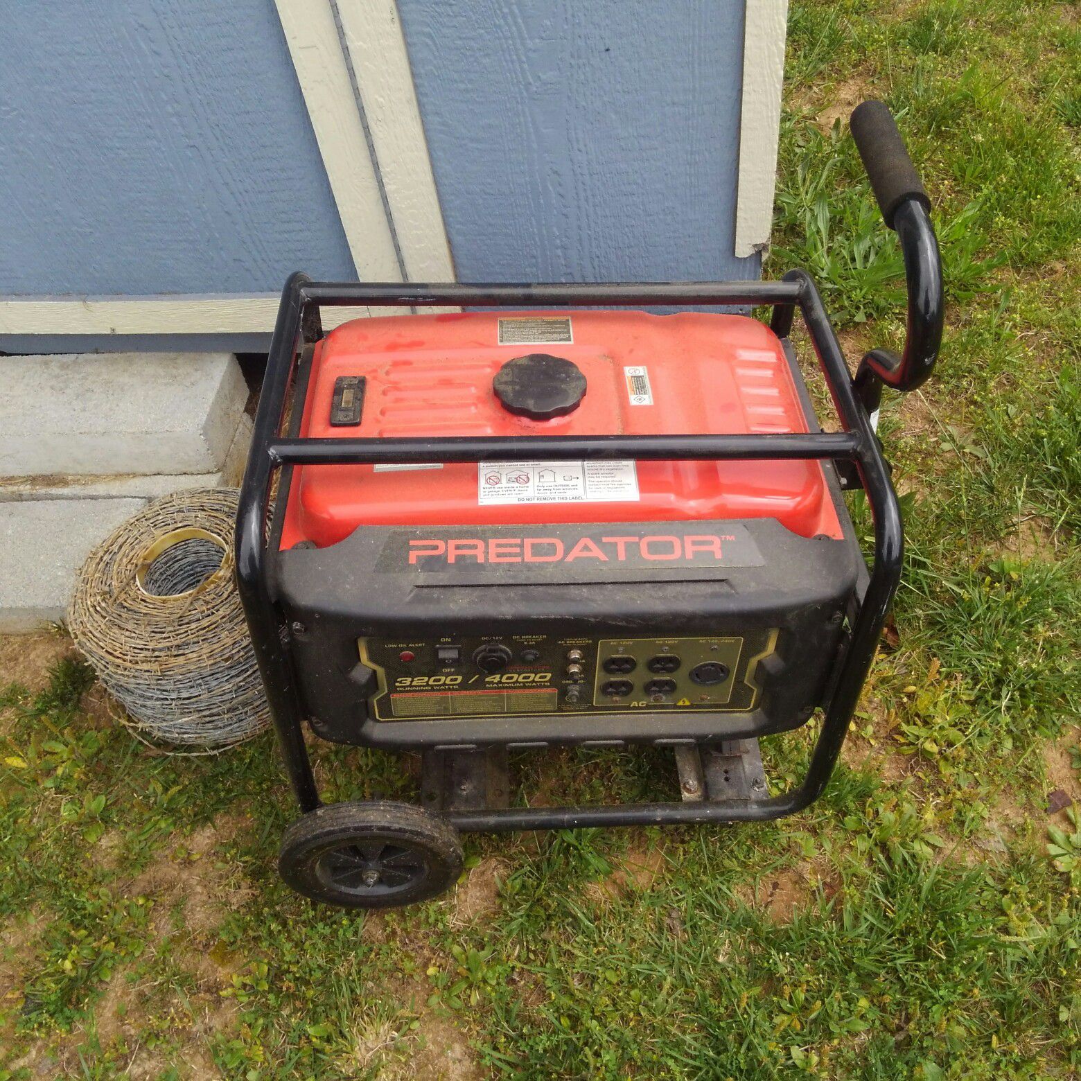 Gas Powered Generator With Wheel Kit and Handle