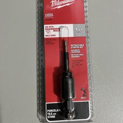 Milwaukee Retractable Starter Bit with Large Arbor For Diamond Plus Hole Saws