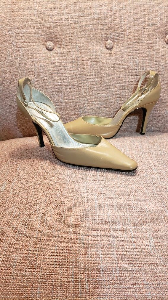 Tan  Ankle Strap Heels