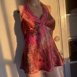 silk halter top