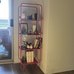 Cute pink metal bookshelf