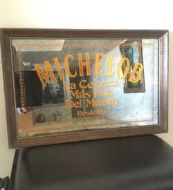 Mirror vintage Michelin beer sign frame22"x15"