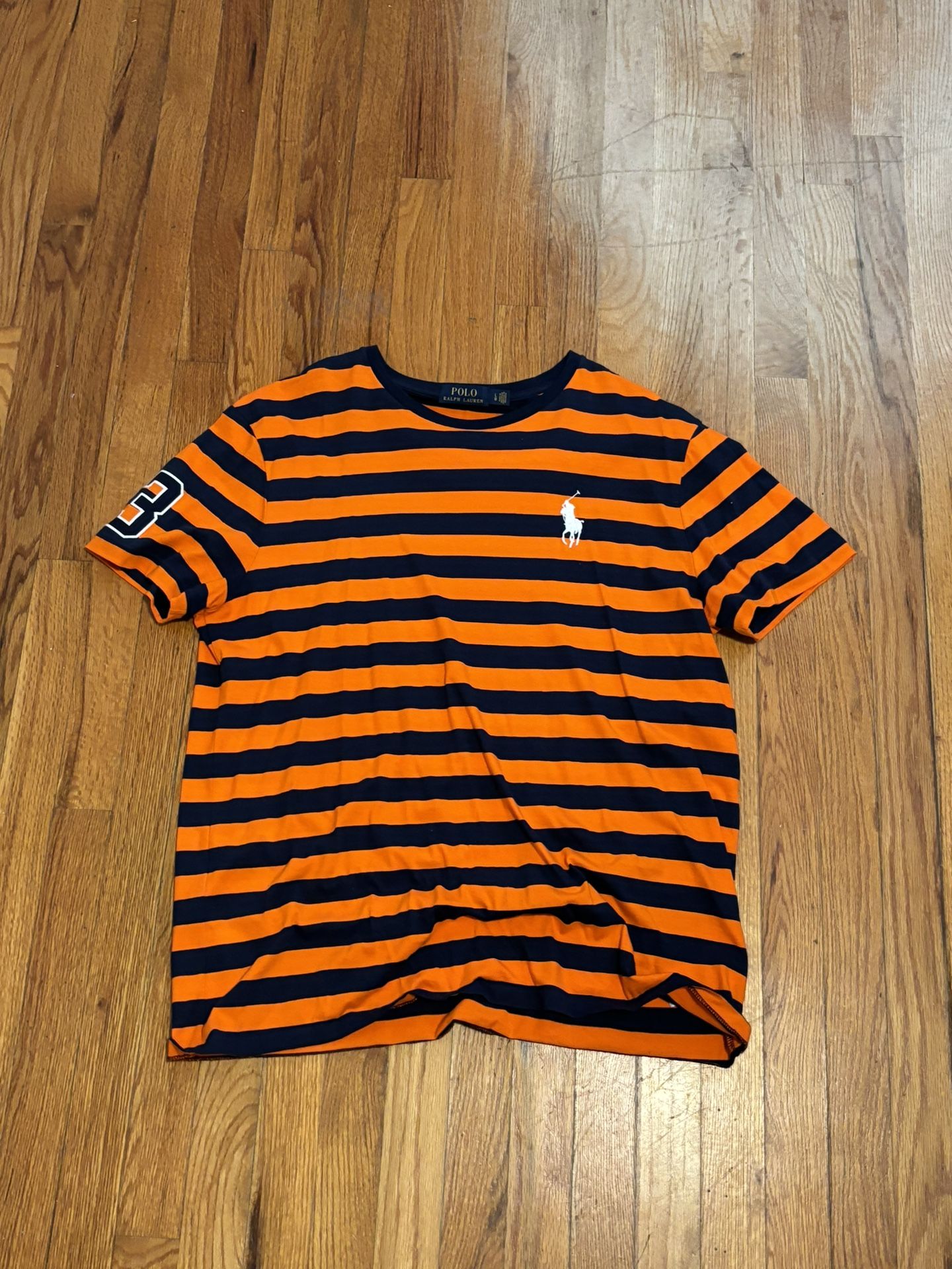 Orange and Blue Polo T-Shirt | L