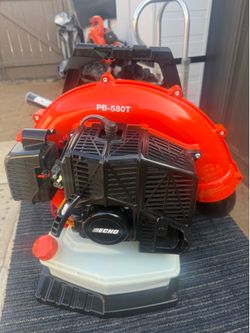 ECHO 216 MPH 517 CFM 58.2cc Gas 2-Stroke Backpack Leaf Blower with Tube Throttle Good Condition Like New