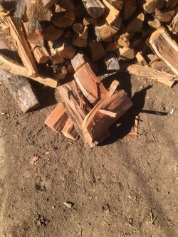 Fresh cut apple wood