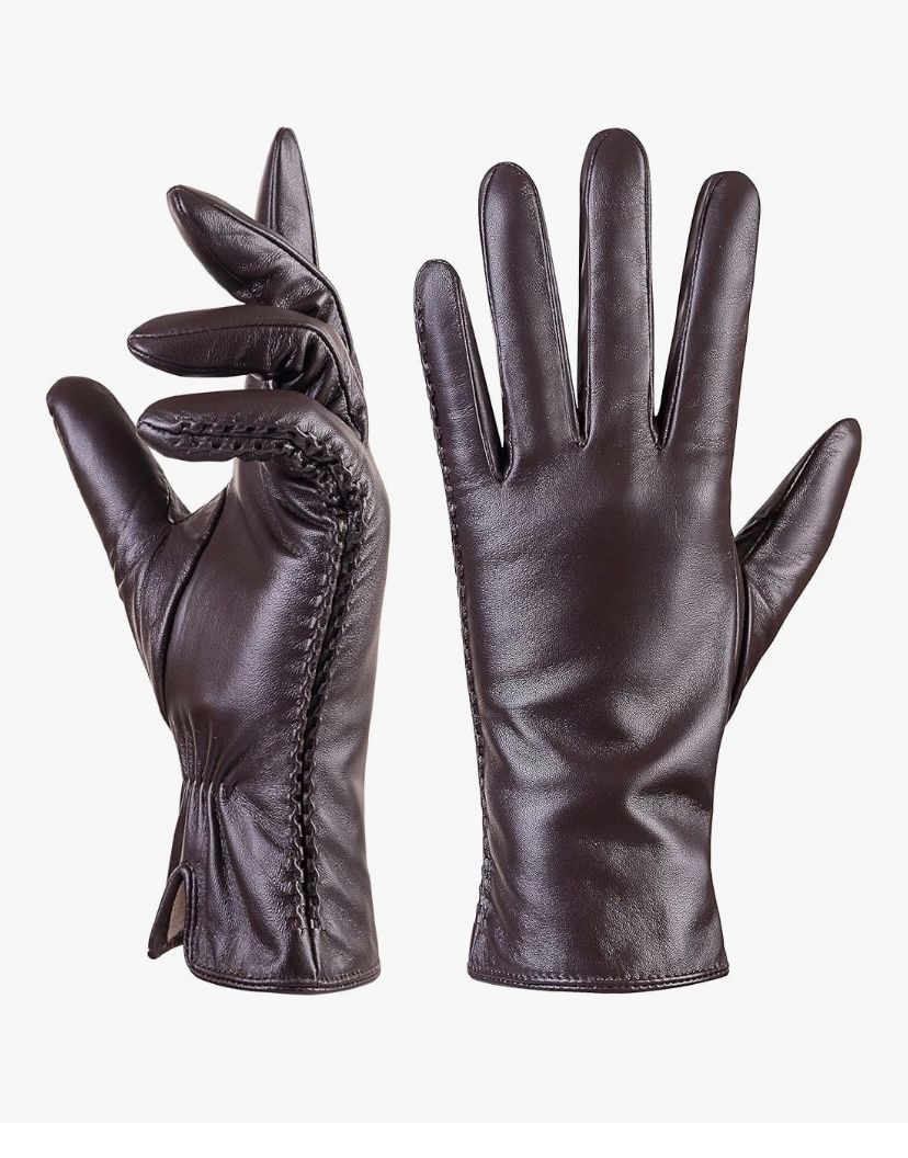 Leather Winter Womans Gloves