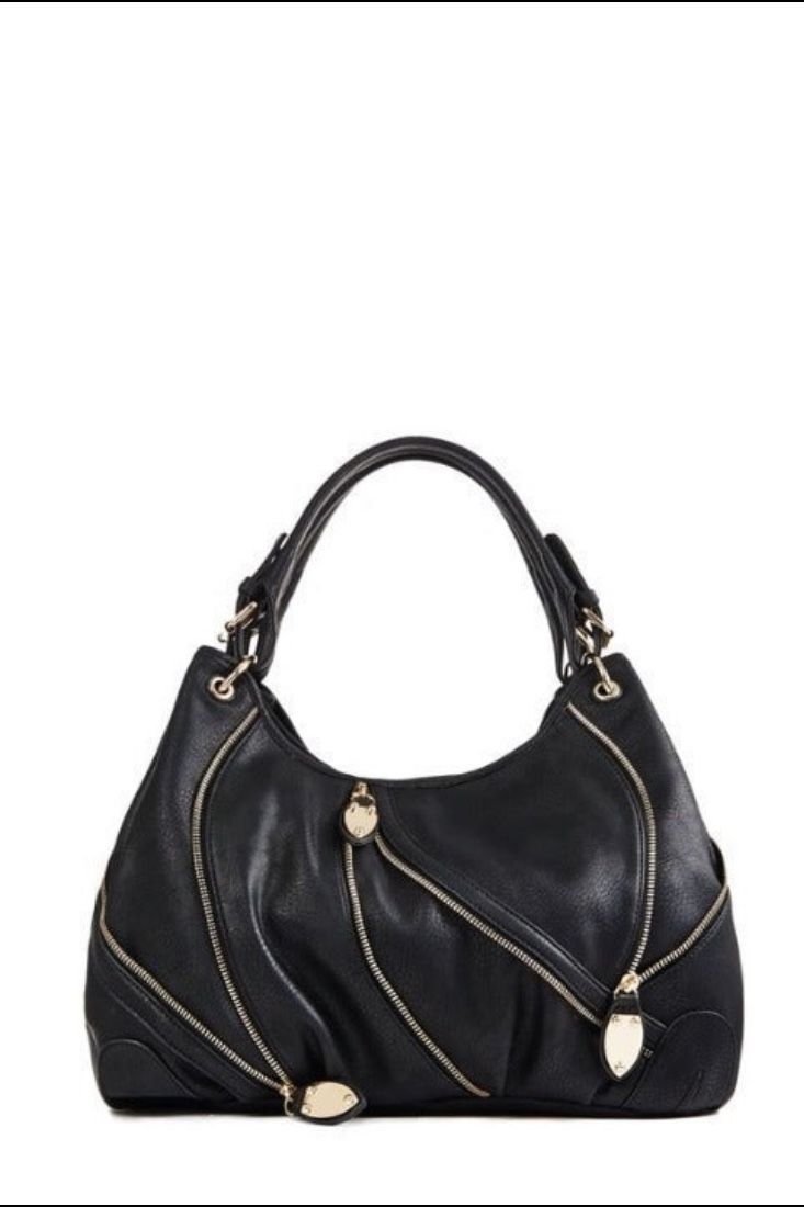 JustFab Brooklyn Bridge Shoulder Bag (Black, NWT)