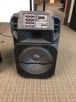 15 inch rechargeable Bluetooth speaker/aux/fm/USB and SD port/microphone for karaoke/brand new!!