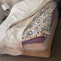 FREE King Side Bed: Frame, Mattress And Box Springs 