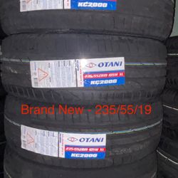 (4) - 235/55/19 Otani KC2000 Tires