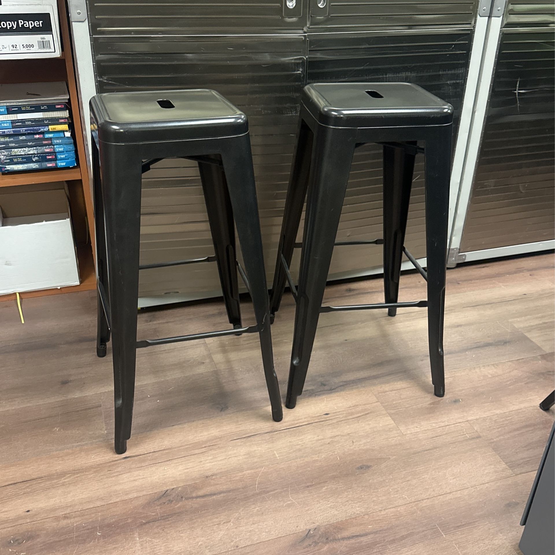 Black Metal Stools