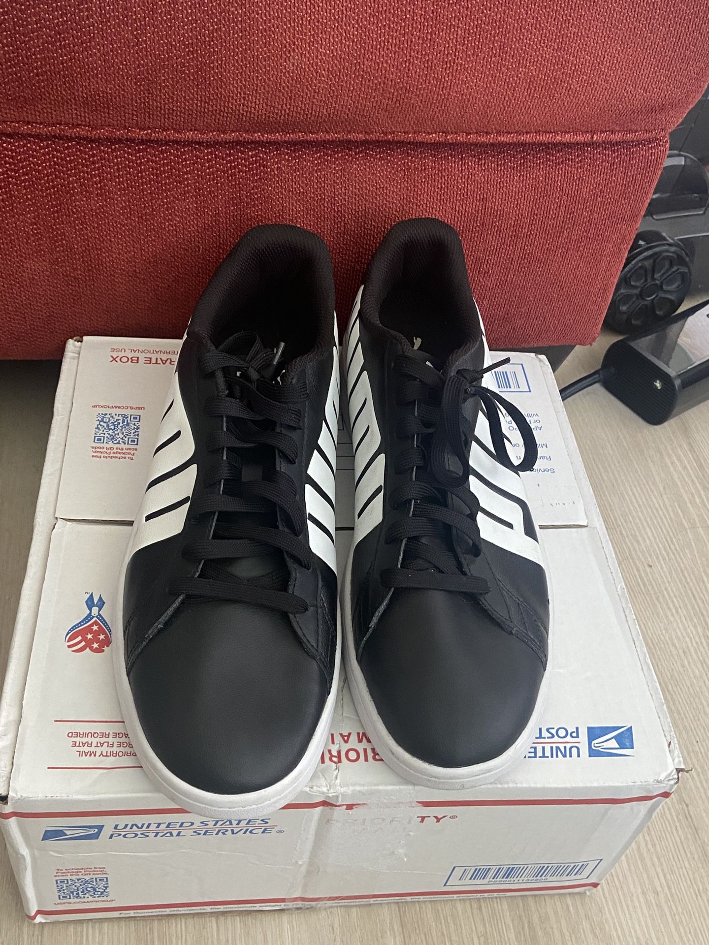 Puma Shoes for Men Smash V2 Bold Size 13 Tennis Black White Athletic In