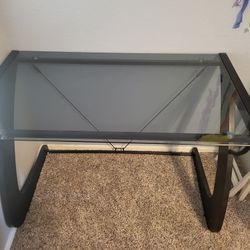 Glass Desk with Office Chair