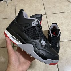 Size 7y Jordan 4s Bred $100 FIRM NO TRADES