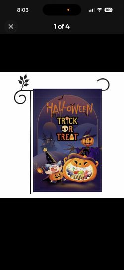NEW Halloween Trick or Treat Flag two sided