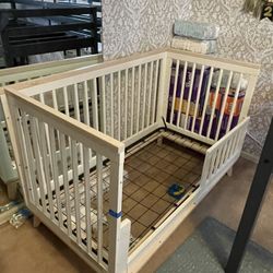 Convertible Crib To Toddler Bed Baby Boy Girl Sleep  