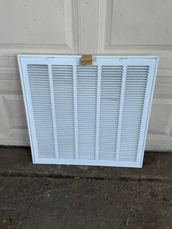 White Metal HVAC Return Air Vent Cover