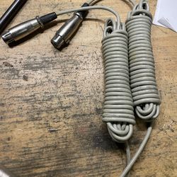 Dmx cables for stage lights 2 pc  set new  15 ft each  