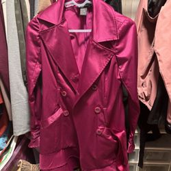 Fuschia Pink Long Coat 
