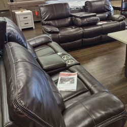 New Recliner Sofa And Loveseat Both