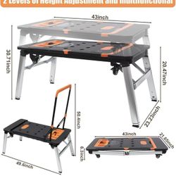 7 in 1 Work Benches Multifunctional Folding Work Table 